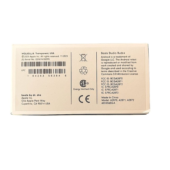 NEW Beats Studio Buds + | True Wireless Noise Cancelling Earbuds - Transparent - Picture 11 of 11